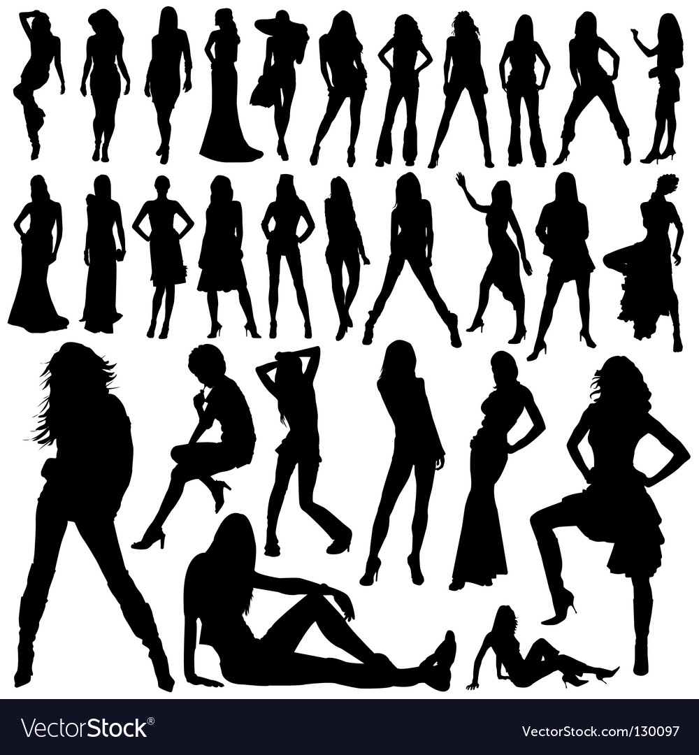 Download Woman silhouette Royalty Free Vector Image - VectorStock