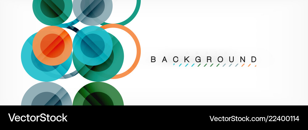 Overlapping circles design background Royalty Free Vector