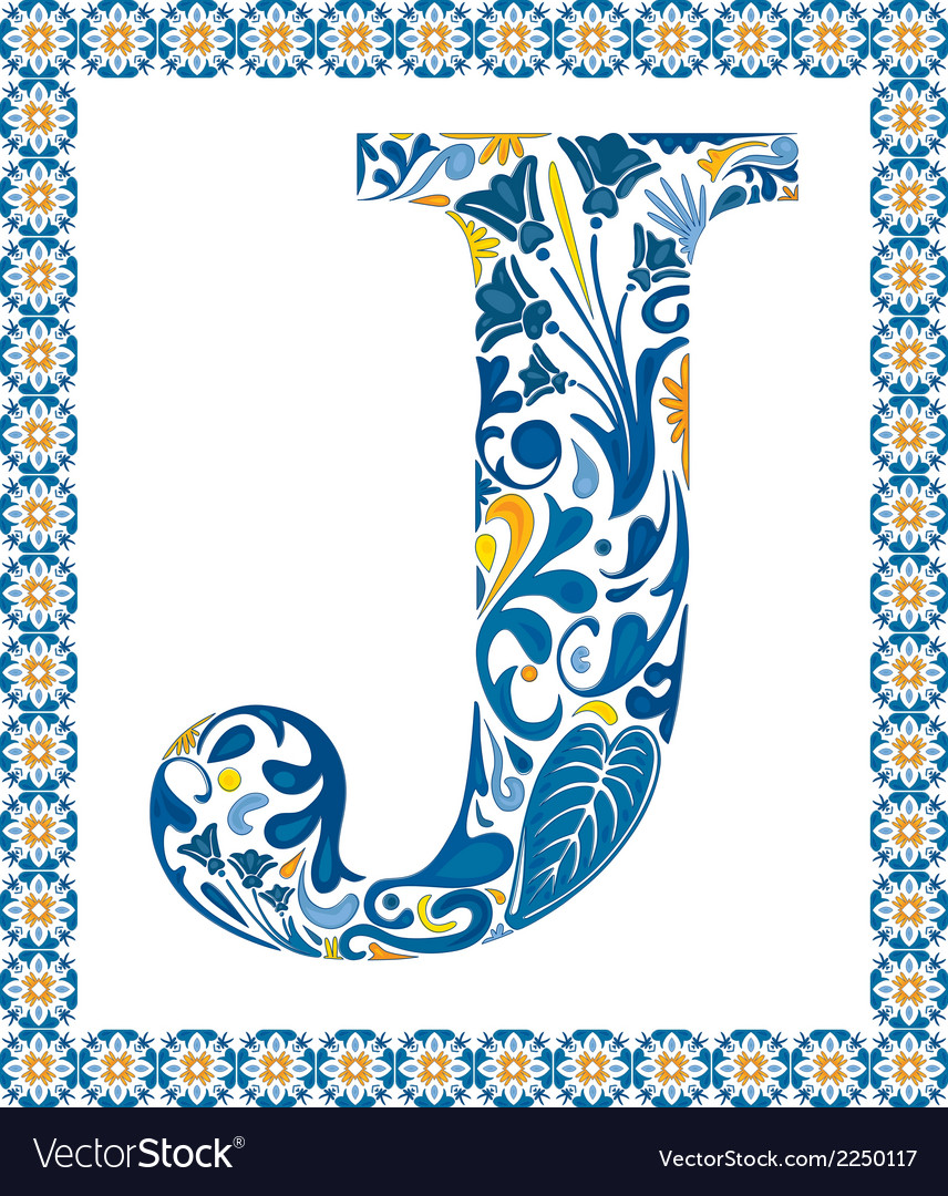 worksheet Letter J blue letter j royalty free vector image vectorstock image