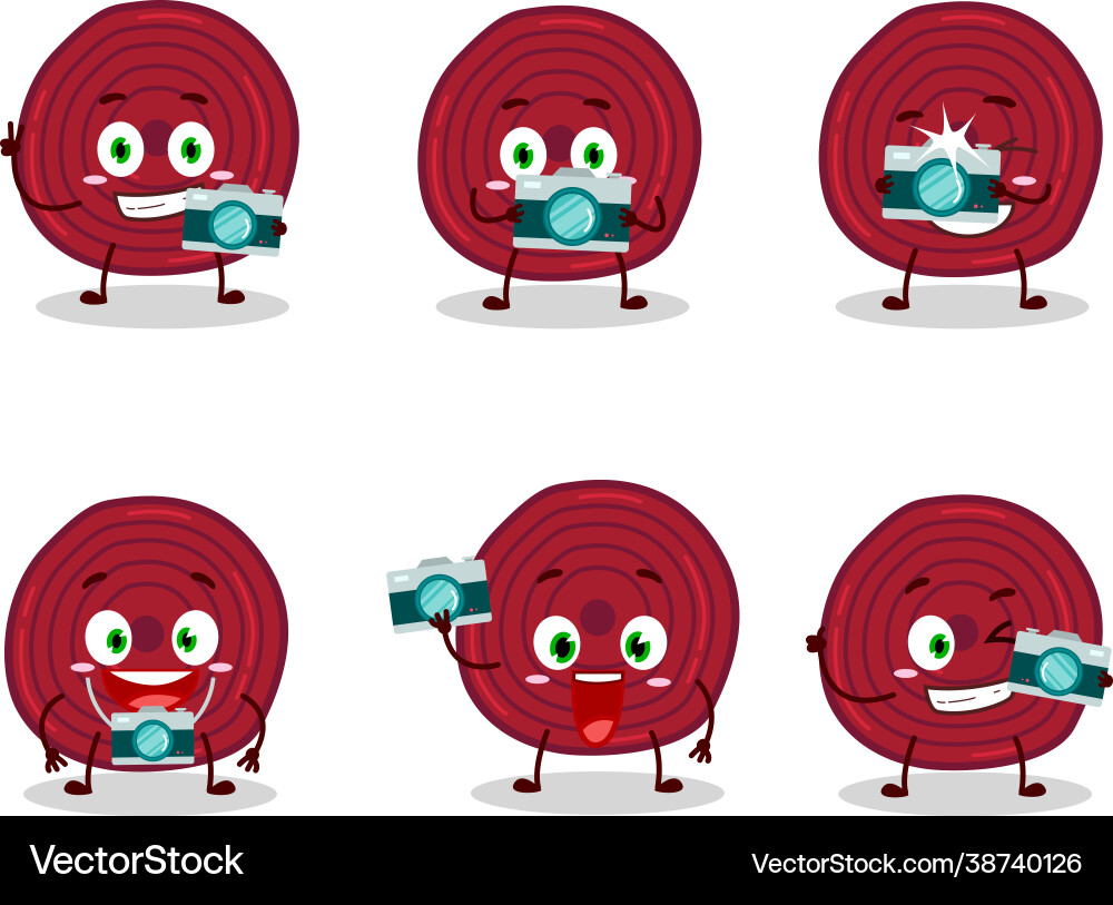 Photographer profession emoticon with slice Vector Image