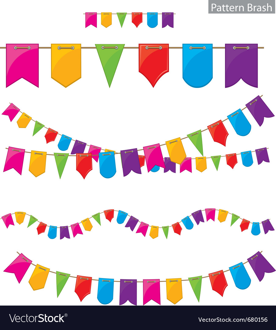 Flag garland Royalty Free Vector Image VectorStock