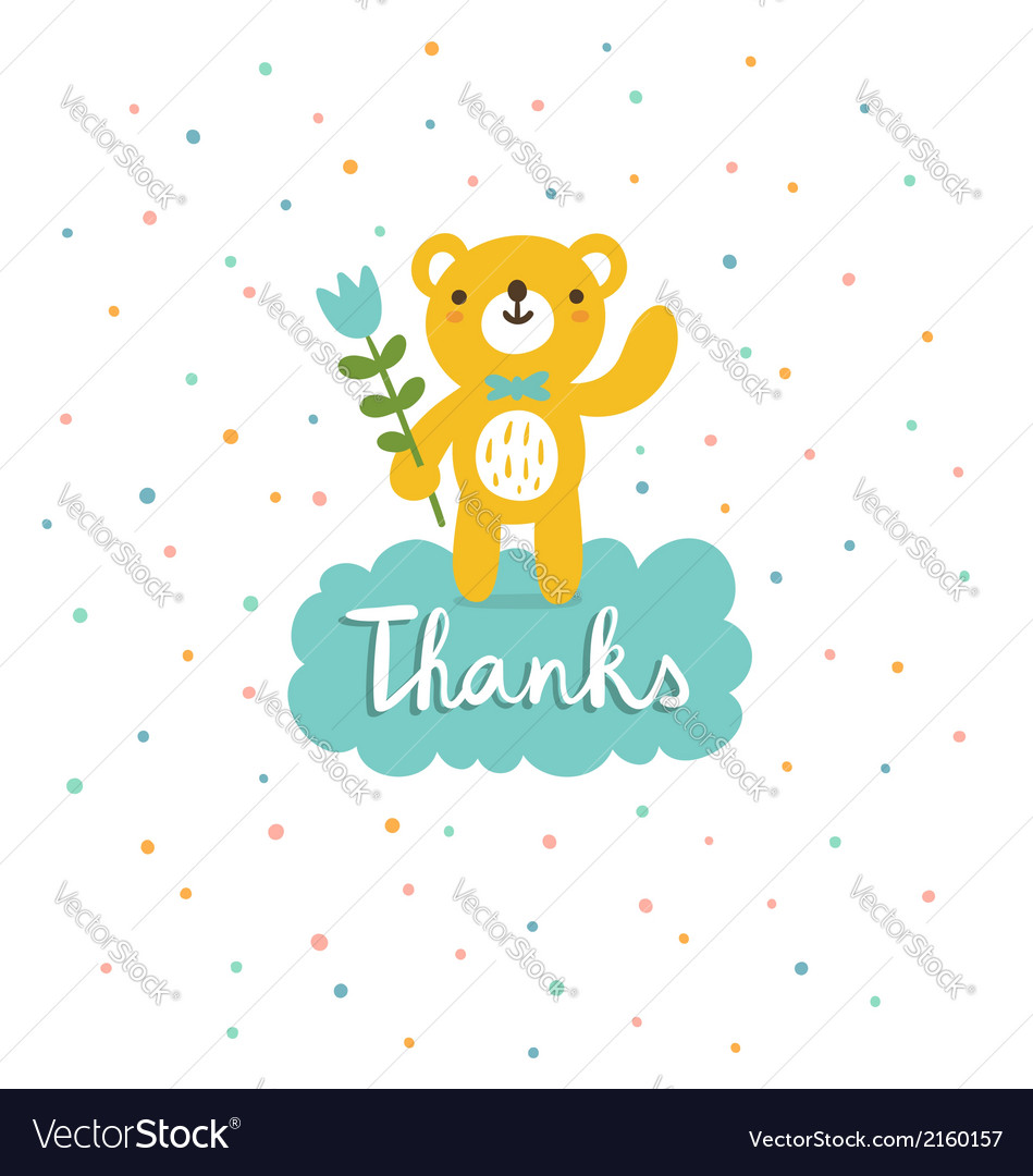 Bear says thanks Royalty Free Vector Image VectorStock Bear says thanks Royalty Free Vector Image VectorStock
