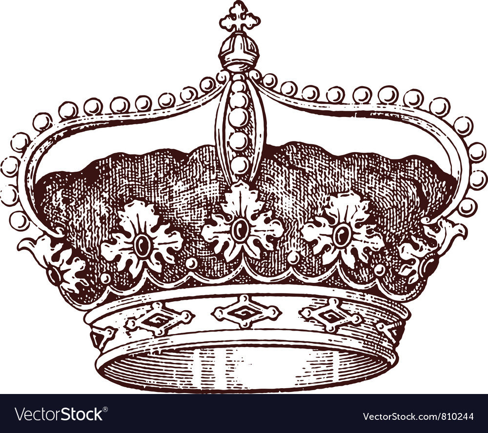Royal crown Royalty Free Vector Image - VectorStock