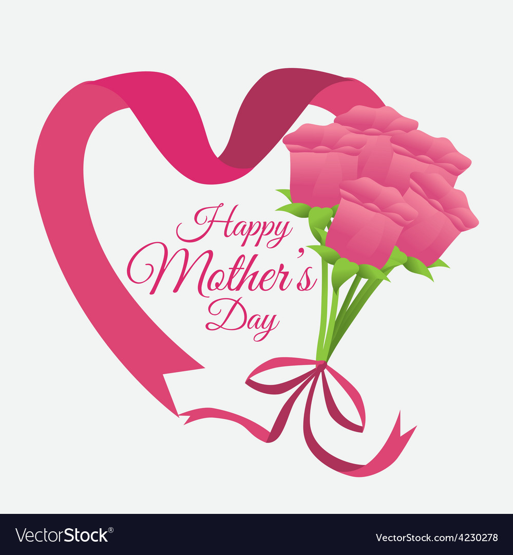 Download Happy mothers day card design Royalty Free Vector Image