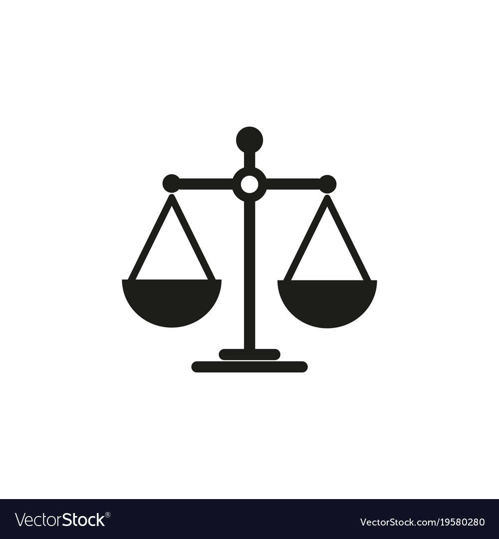 Scales of balance icon Royalty Free Vector Image