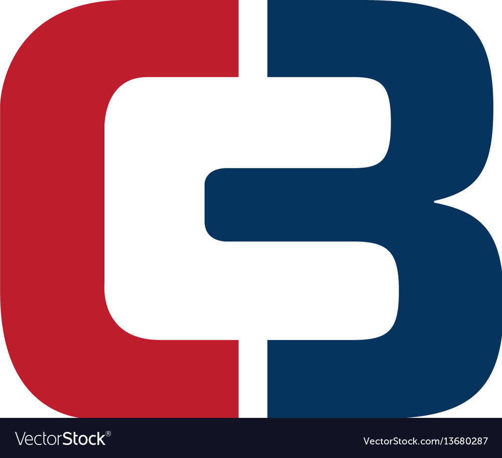 Letter cb symbol Royalty Free Vector Image - VectorStock