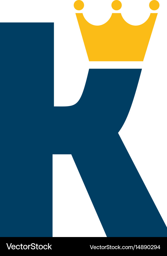 Script Letter K With Crown Shefalitayal