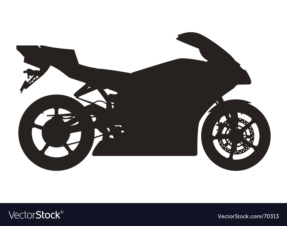 Download Sport motorcycle silhouette Royalty Free Vector Image