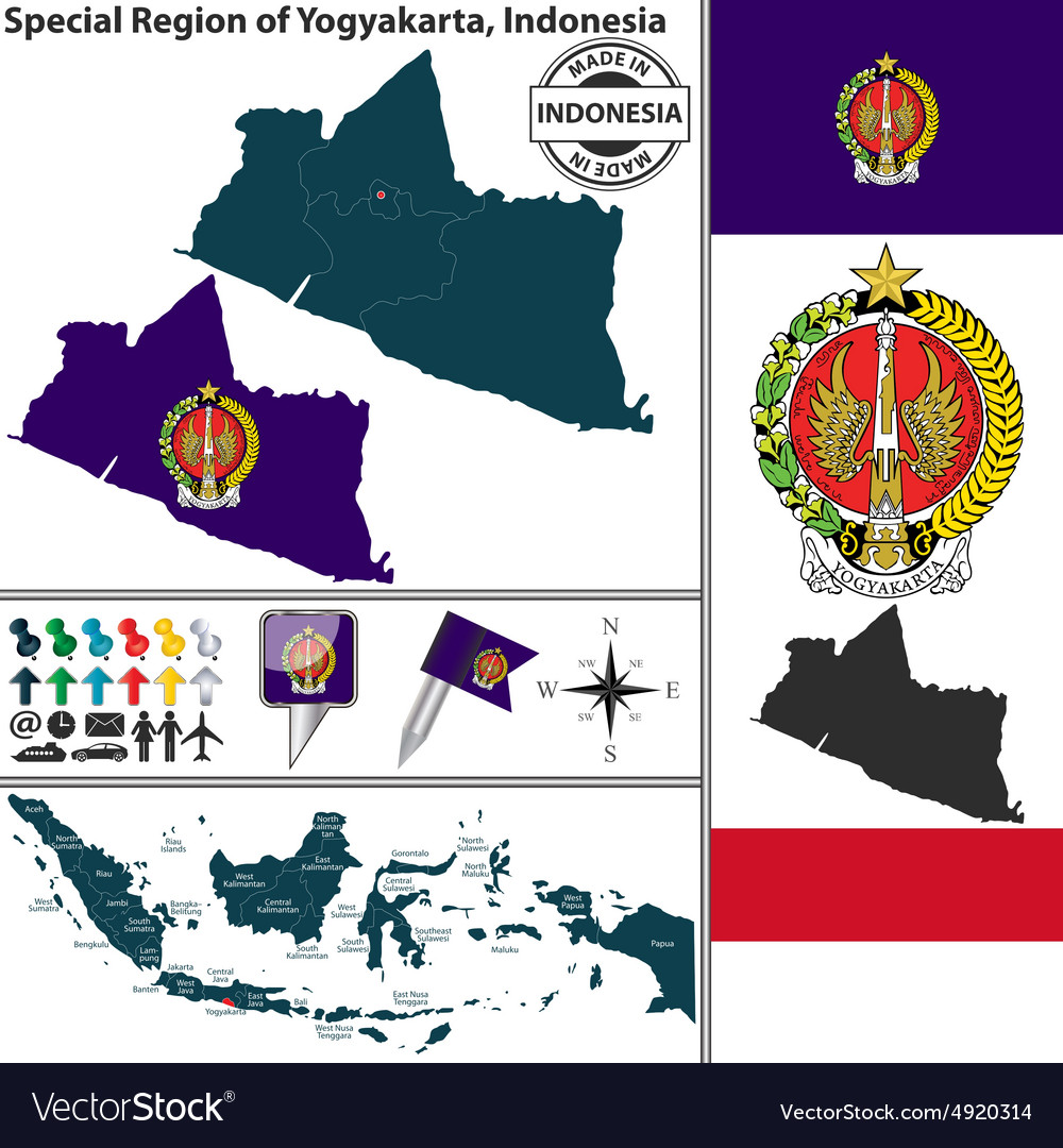 Map Of Yogyakarta Vector Image Map Of Yogyakarta Vector Image