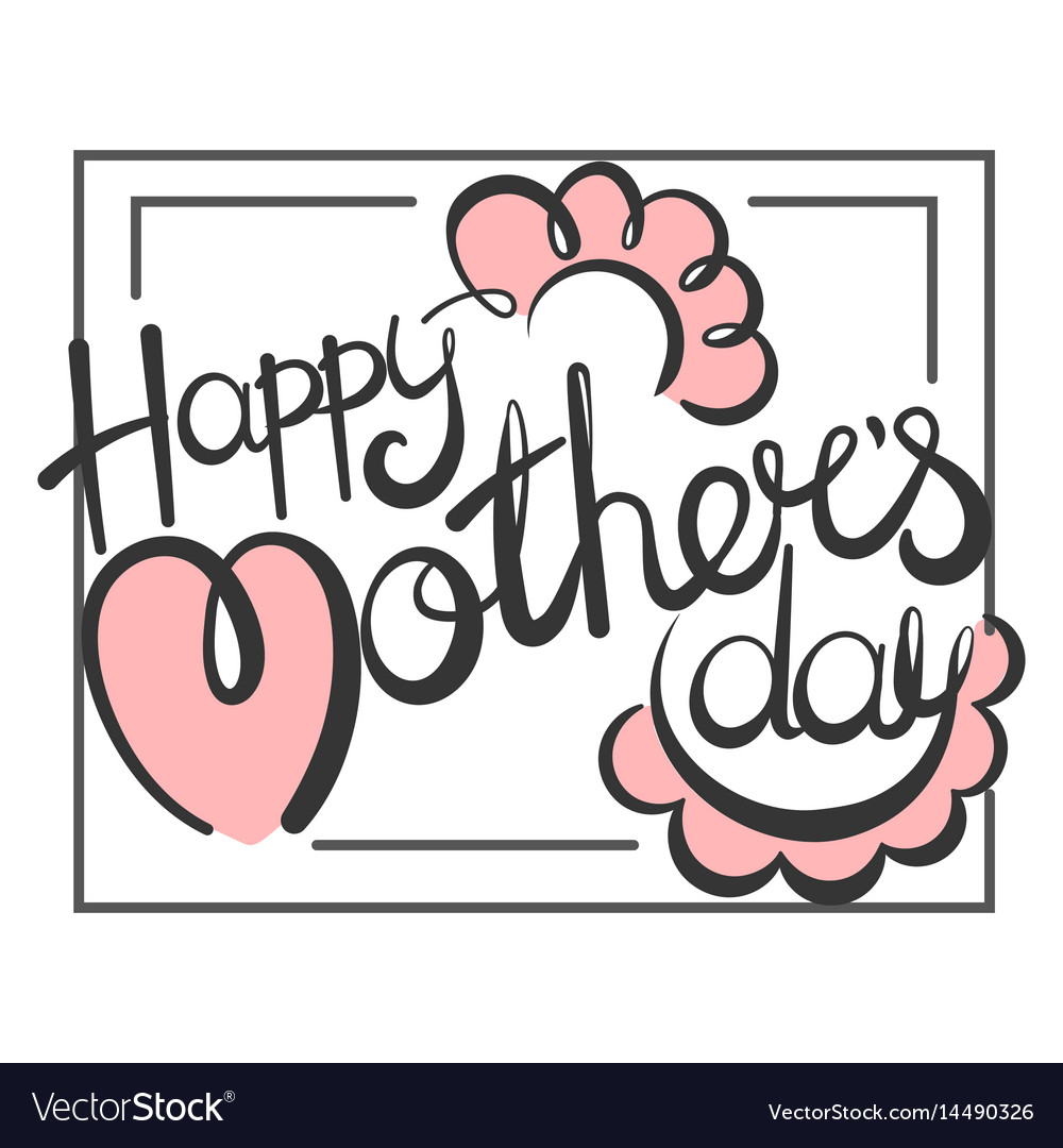 Mothers day greeting card cartoon Royalty Free Vector Image