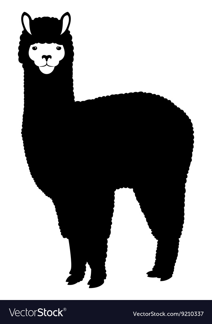 Download Lama silhouette Royalty Free Vector Image - VectorStock