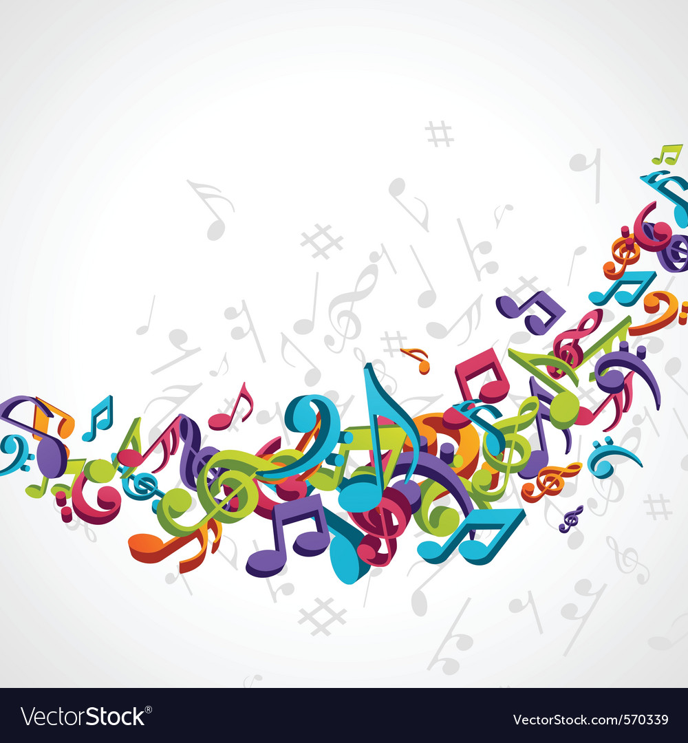 Abstract music notes Royalty Free Vector Image VectorStock