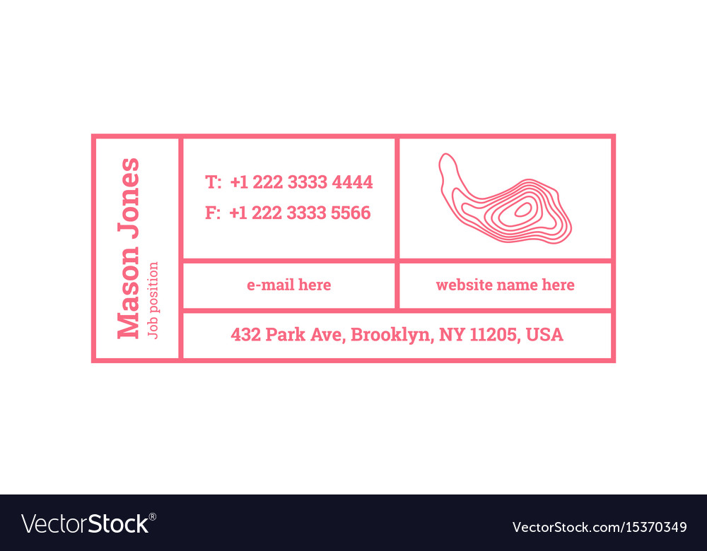 business card map