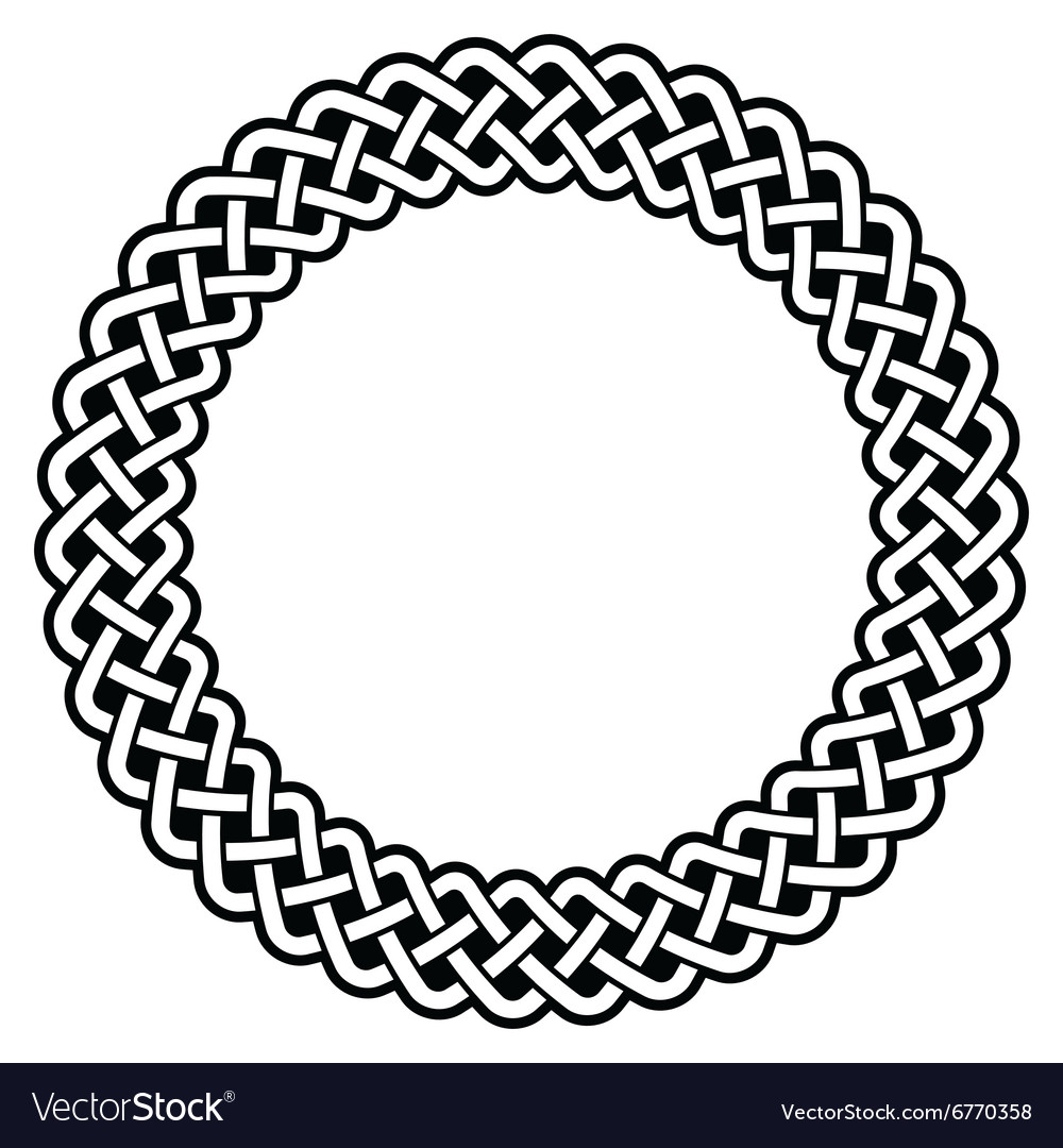 Download Celtic round frame border pattern - Royalty Free Vector