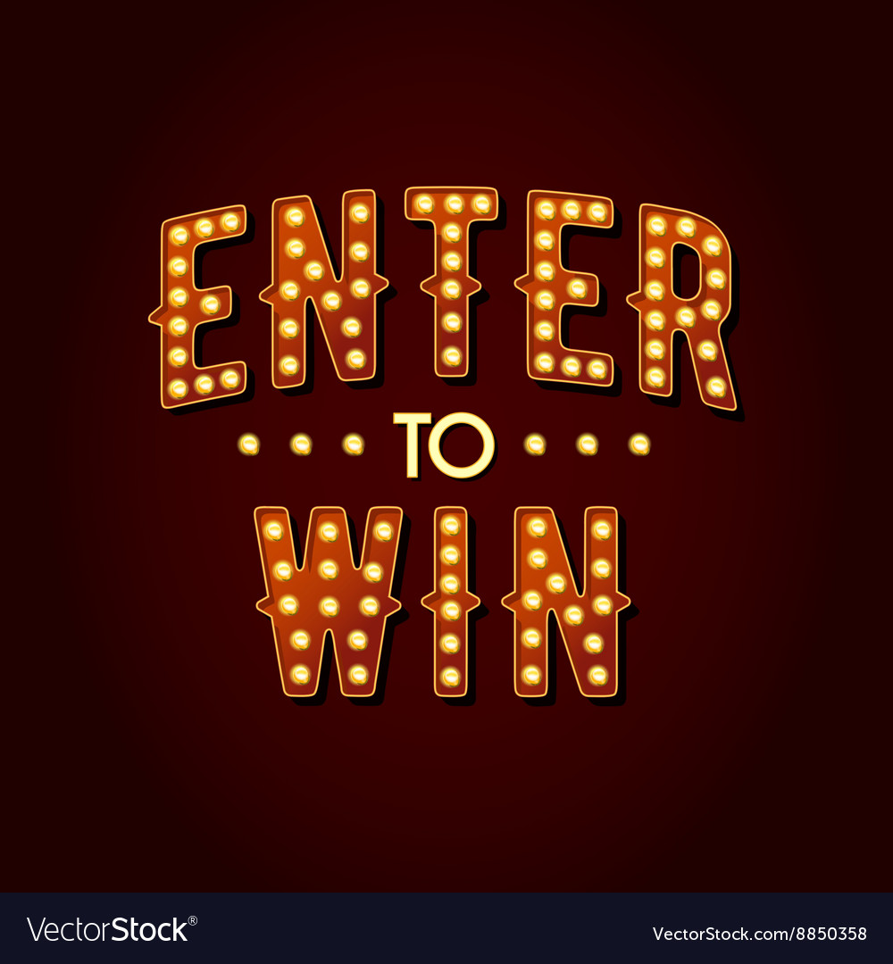 enter to win sign