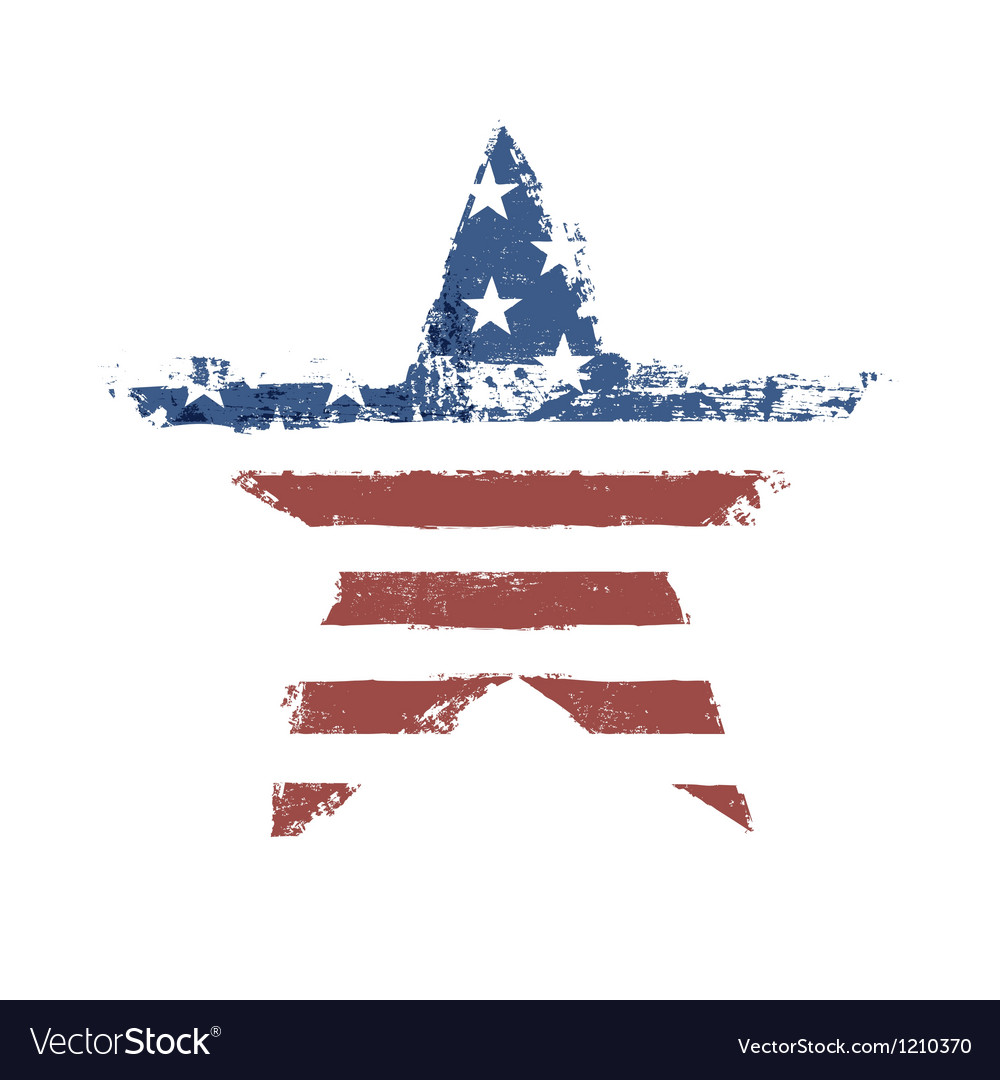 Download American flag star shape Royalty Free Vector Image ...
