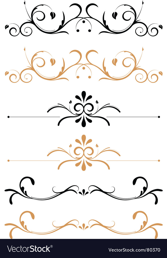 Floral page decorations Royalty Free Vector Image