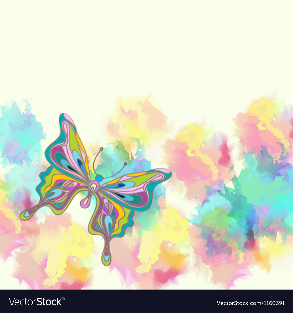 Download Watercolor butterfly Royalty Free Vector Image - VectorStock