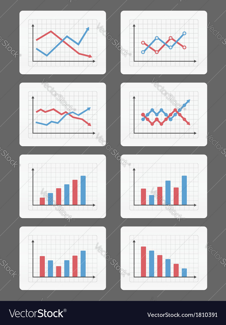 Graphs and Charts Royalty Free Vector Image - VectorStock