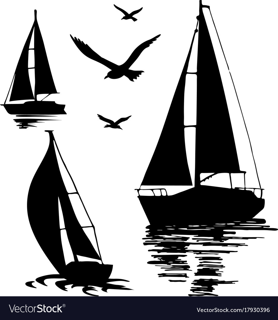 old sailboat outline silhouette of a sailing boat on a white royalty free vector old sailboat outline silhouette of a sailing boat on a white royalty free vector