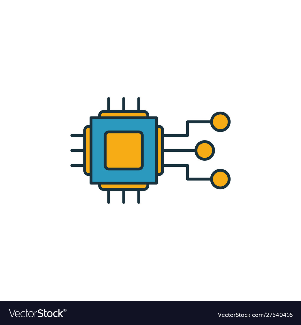 Embedded system icon set four elements Royalty Free Vector