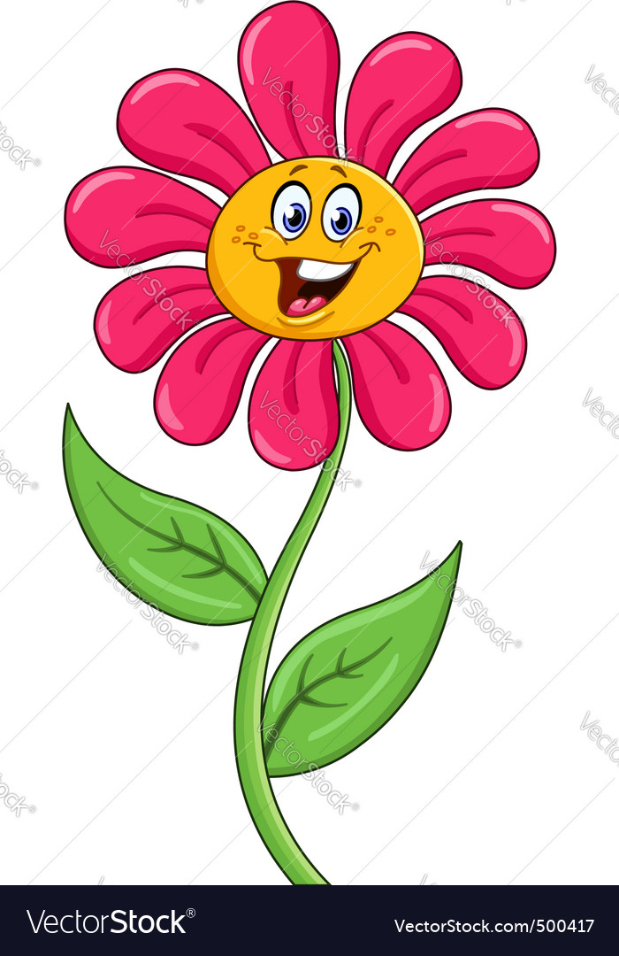 cartoon flower vector image