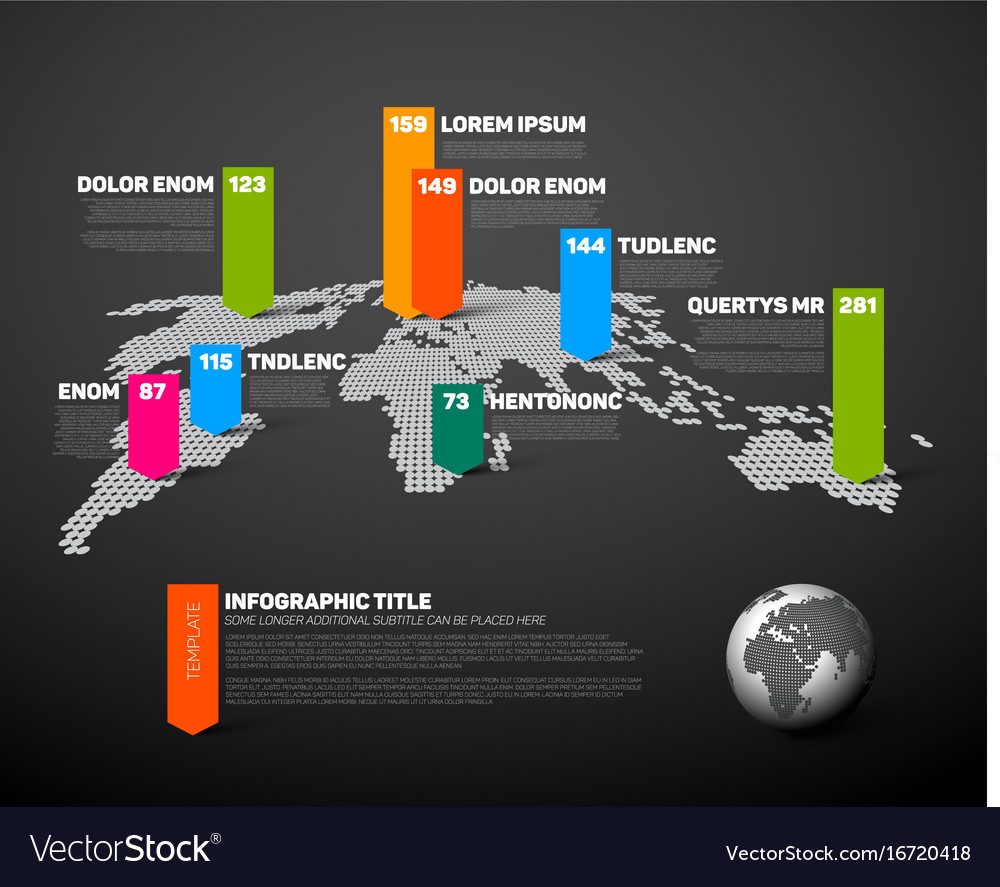 world map infographic template
