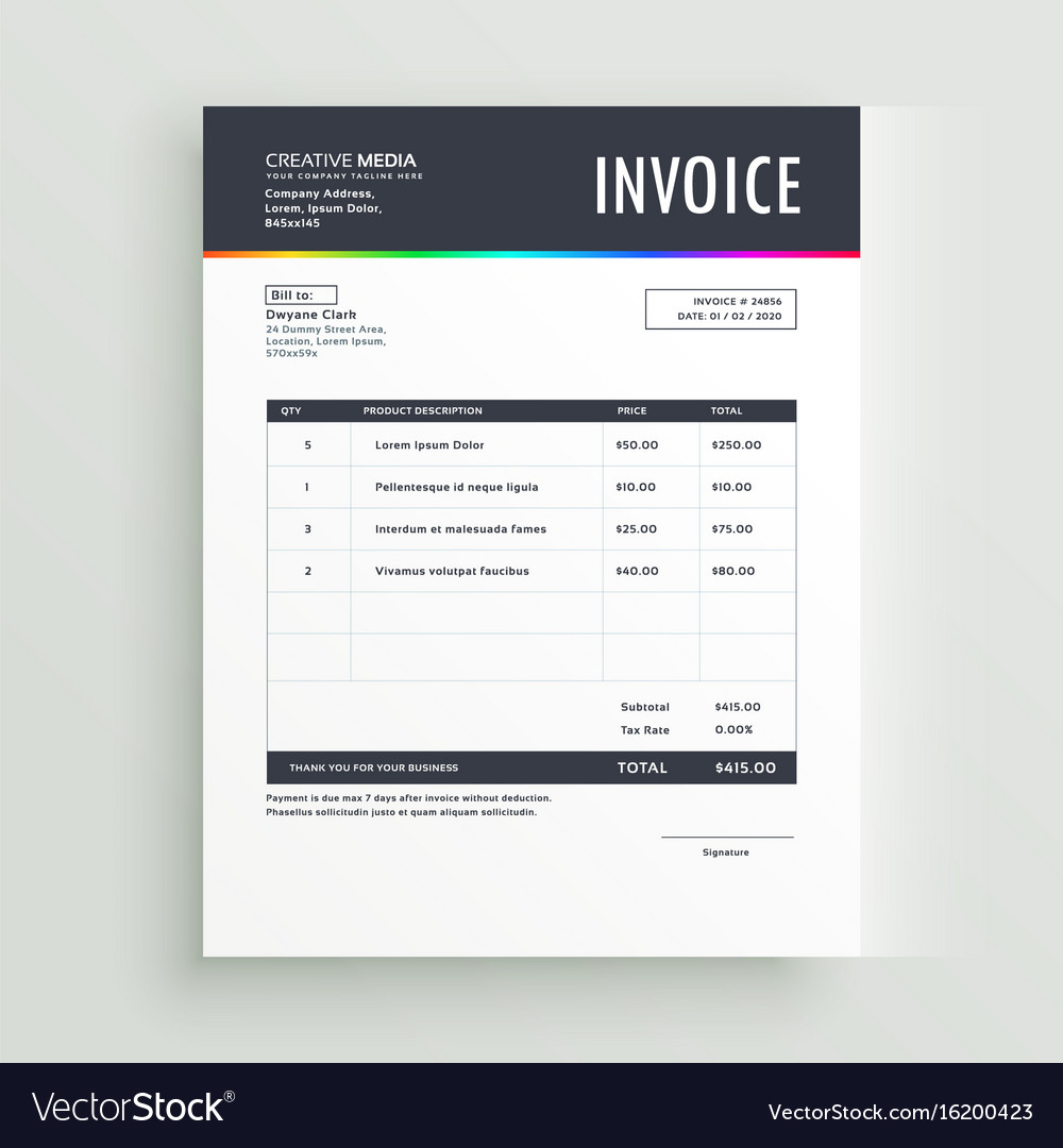 modern invoice