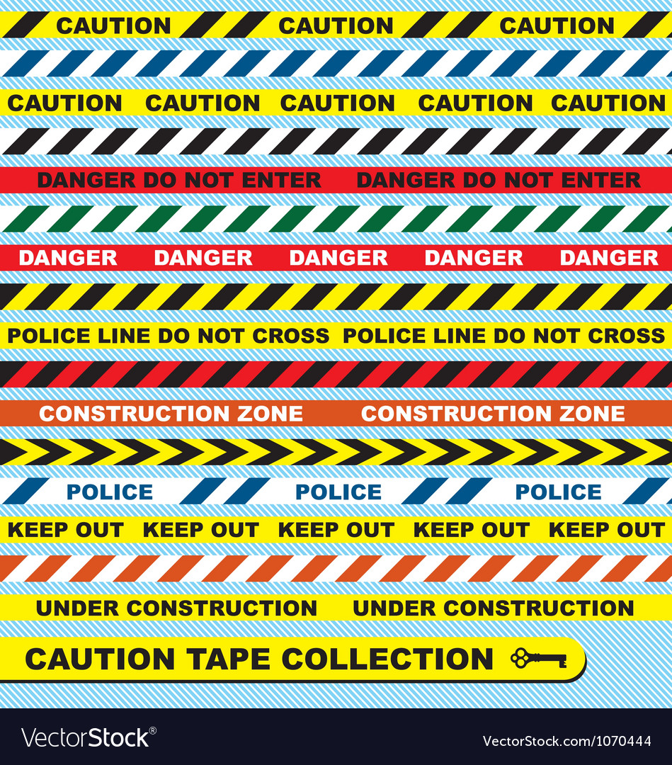 Caution Tape Collection Royalty Free Vector Image