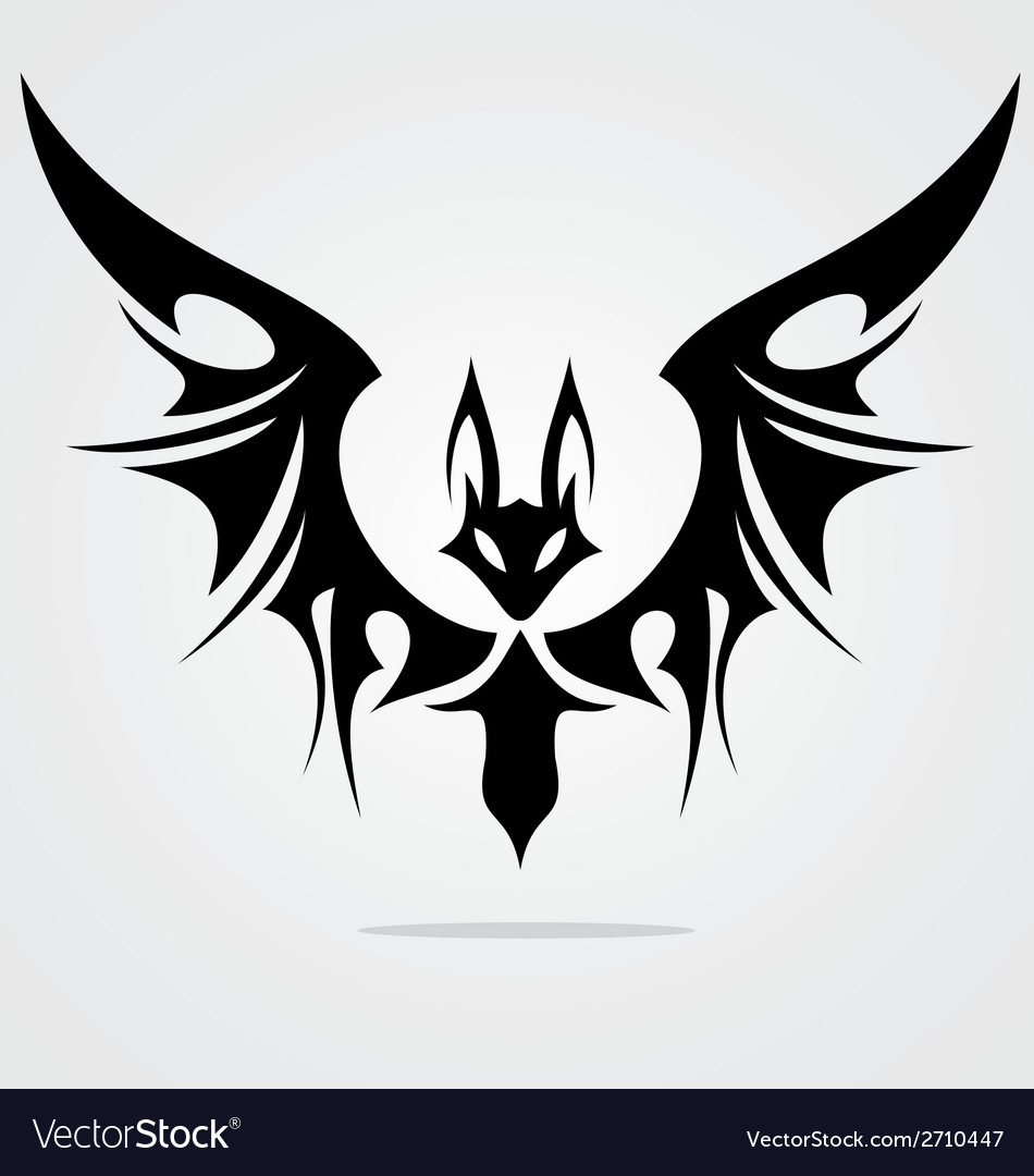 bat tattoo design royalty free vector image vectorstock bat tattoo design royalty free vector image vectorstock
