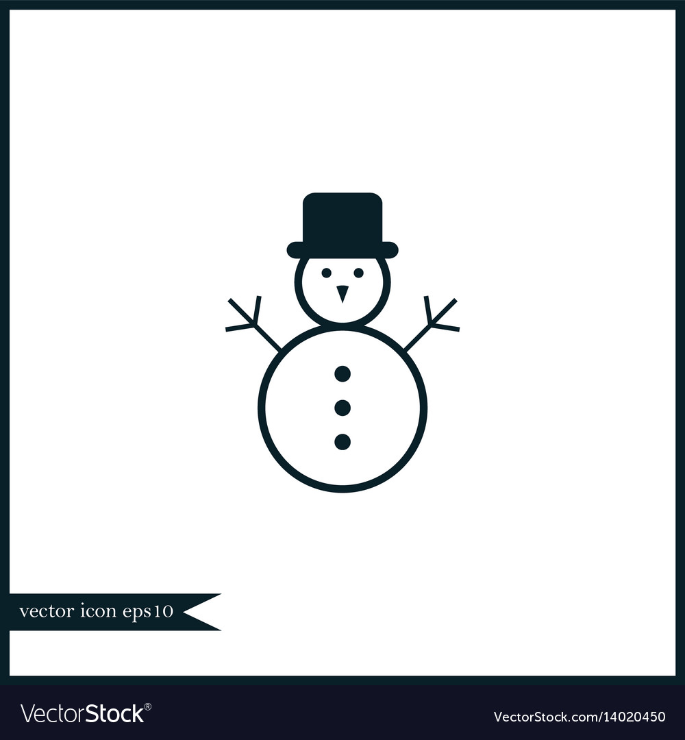 Download Snowman icon simple Royalty Free Vector Image - VectorStock