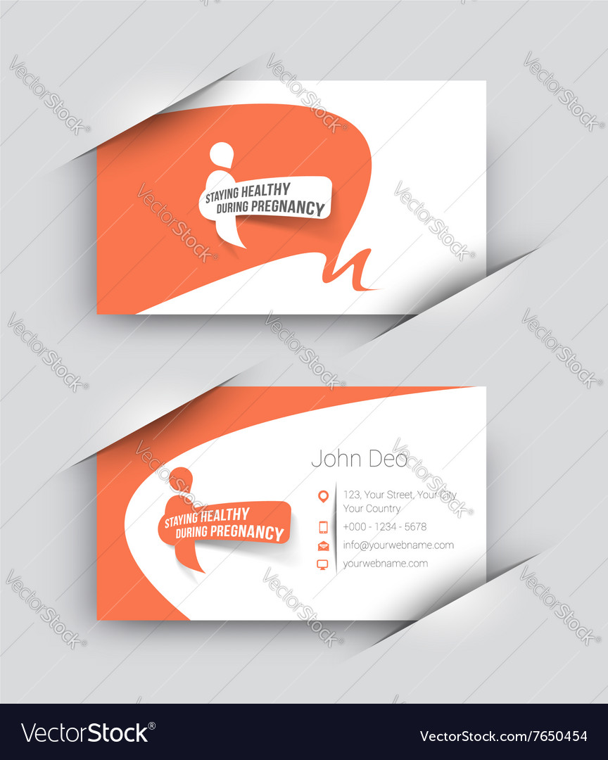 Hospital Business Card Set Royalty Free Vector Image Hospital Business Card Set Vector Image