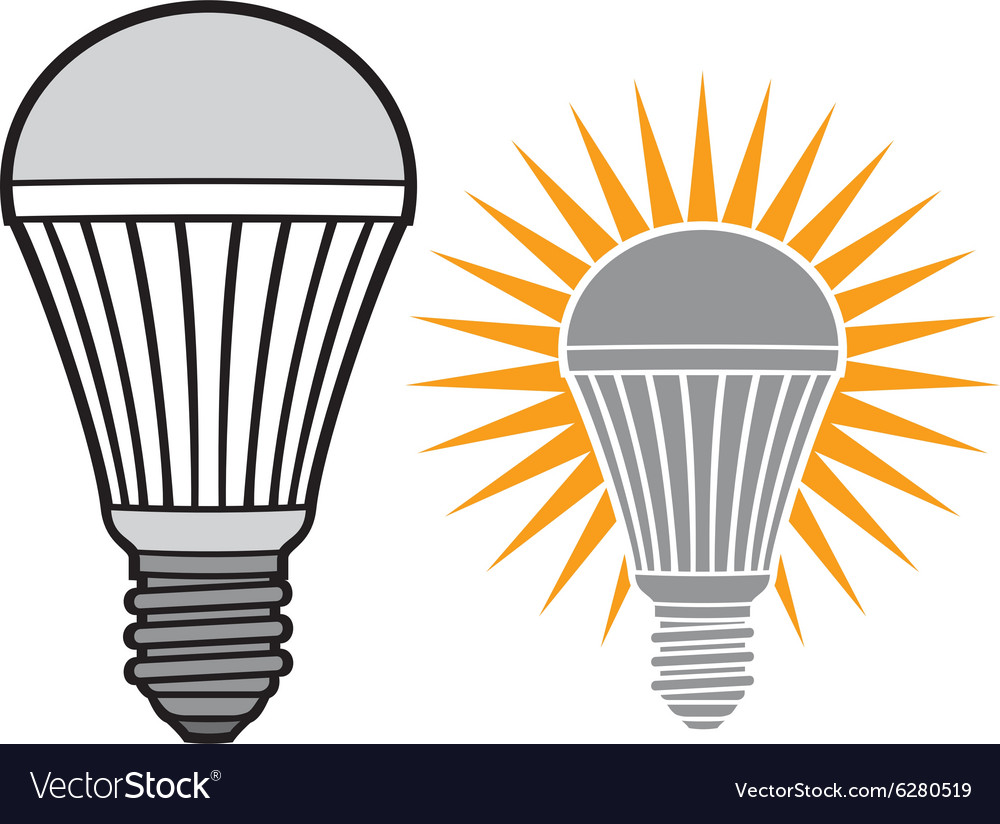 Led light bulb Royalty Free Vector Image VectorStock