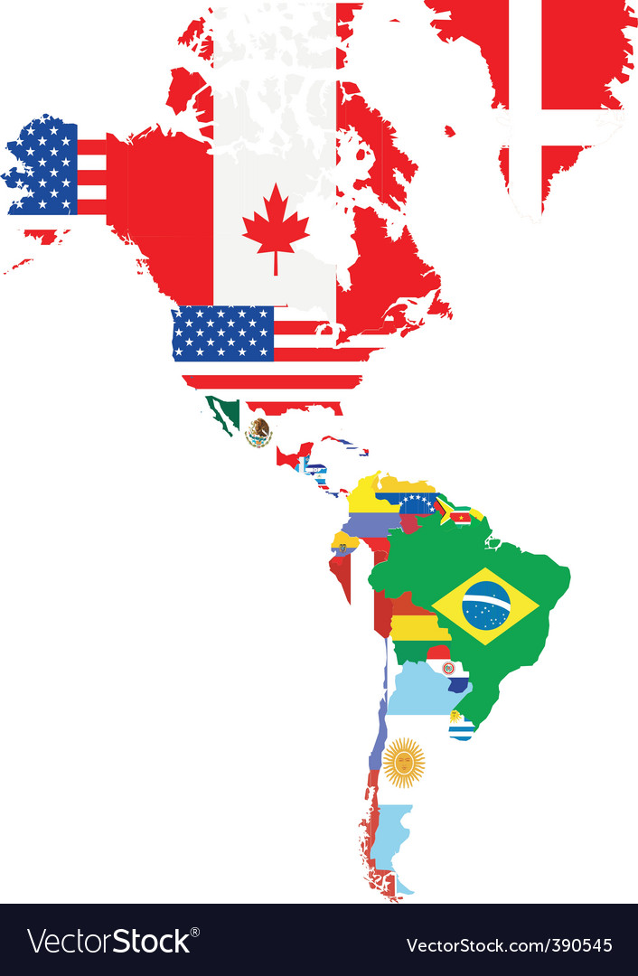 North and South America Royalty Free Vector Image