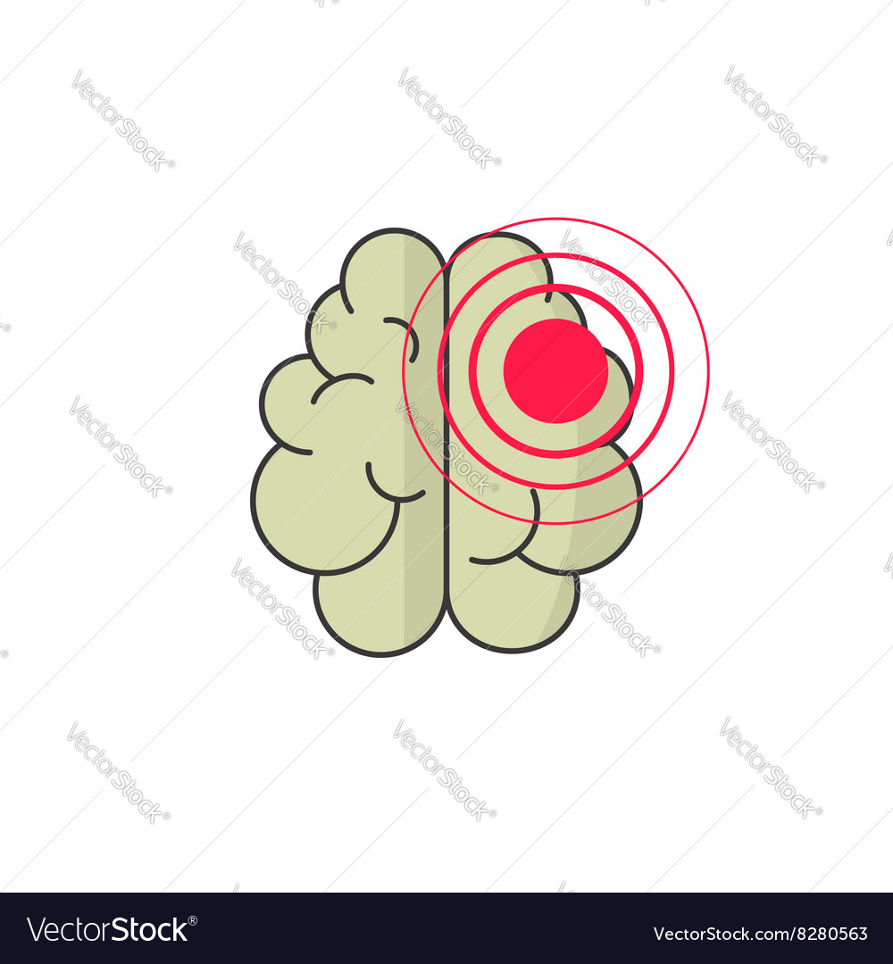 Abstract human brain injury stroke cartoon Vector Image