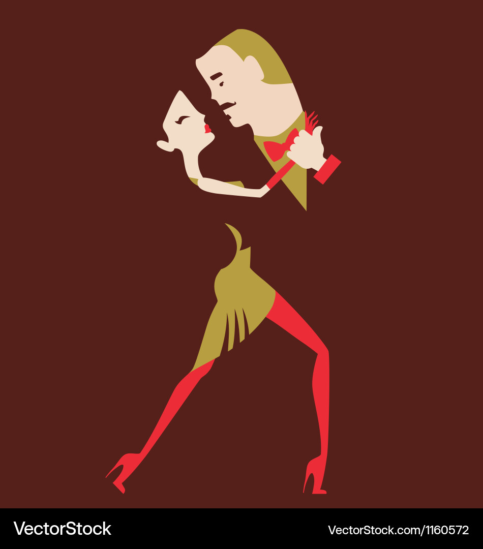 Man and woman dancing Royalty Free Vector Image