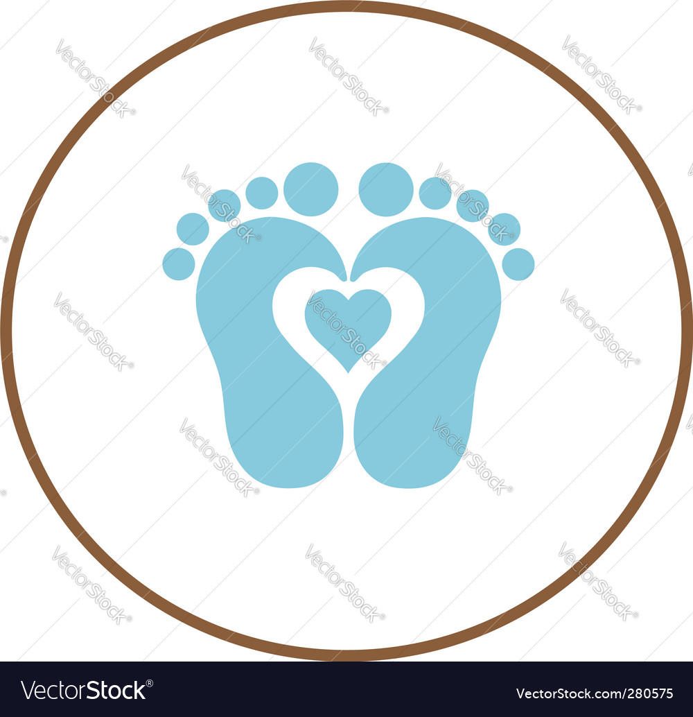 Download Baby feet Royalty Free Vector Image - VectorStock