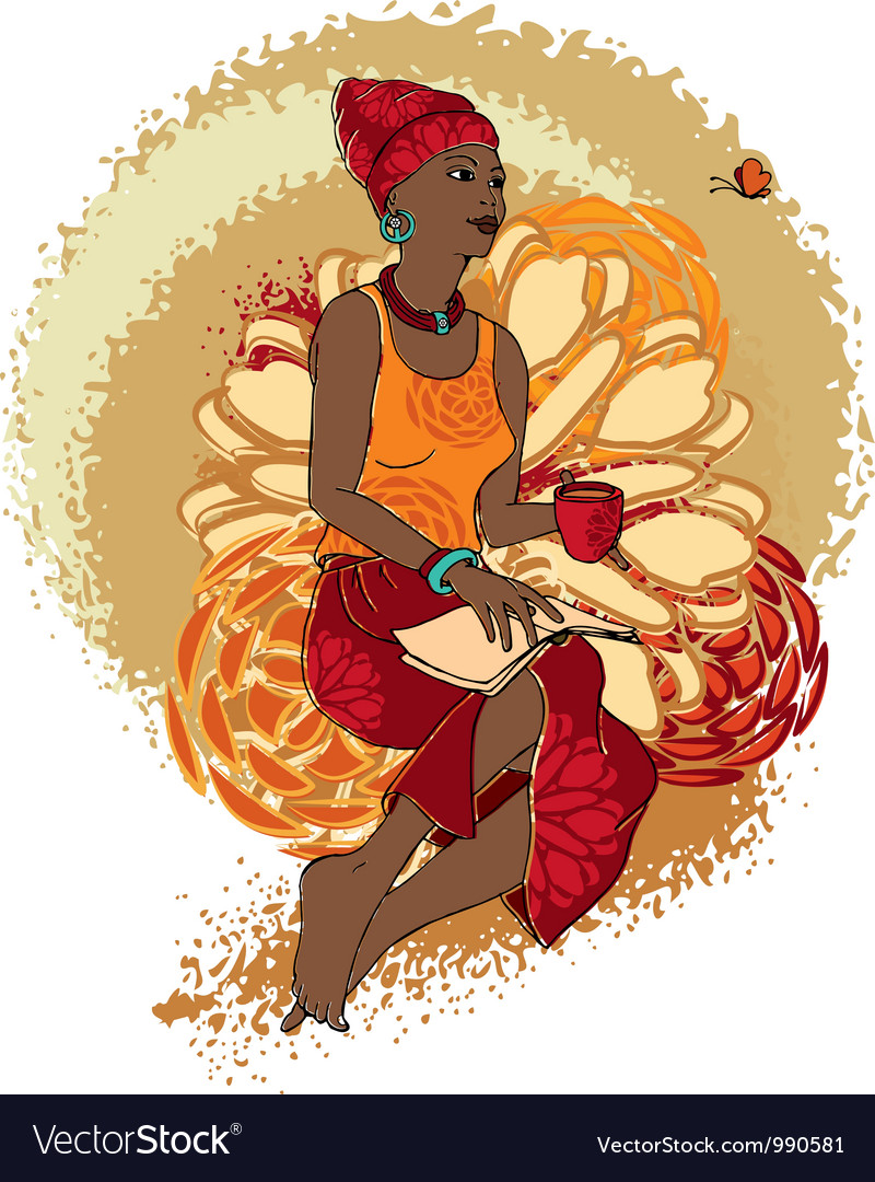African woman Royalty Free Vector Image - VectorStock