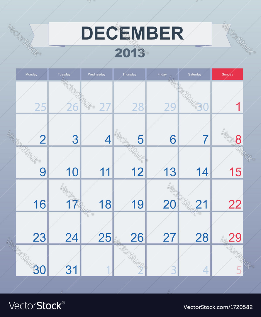 december calendar 2013