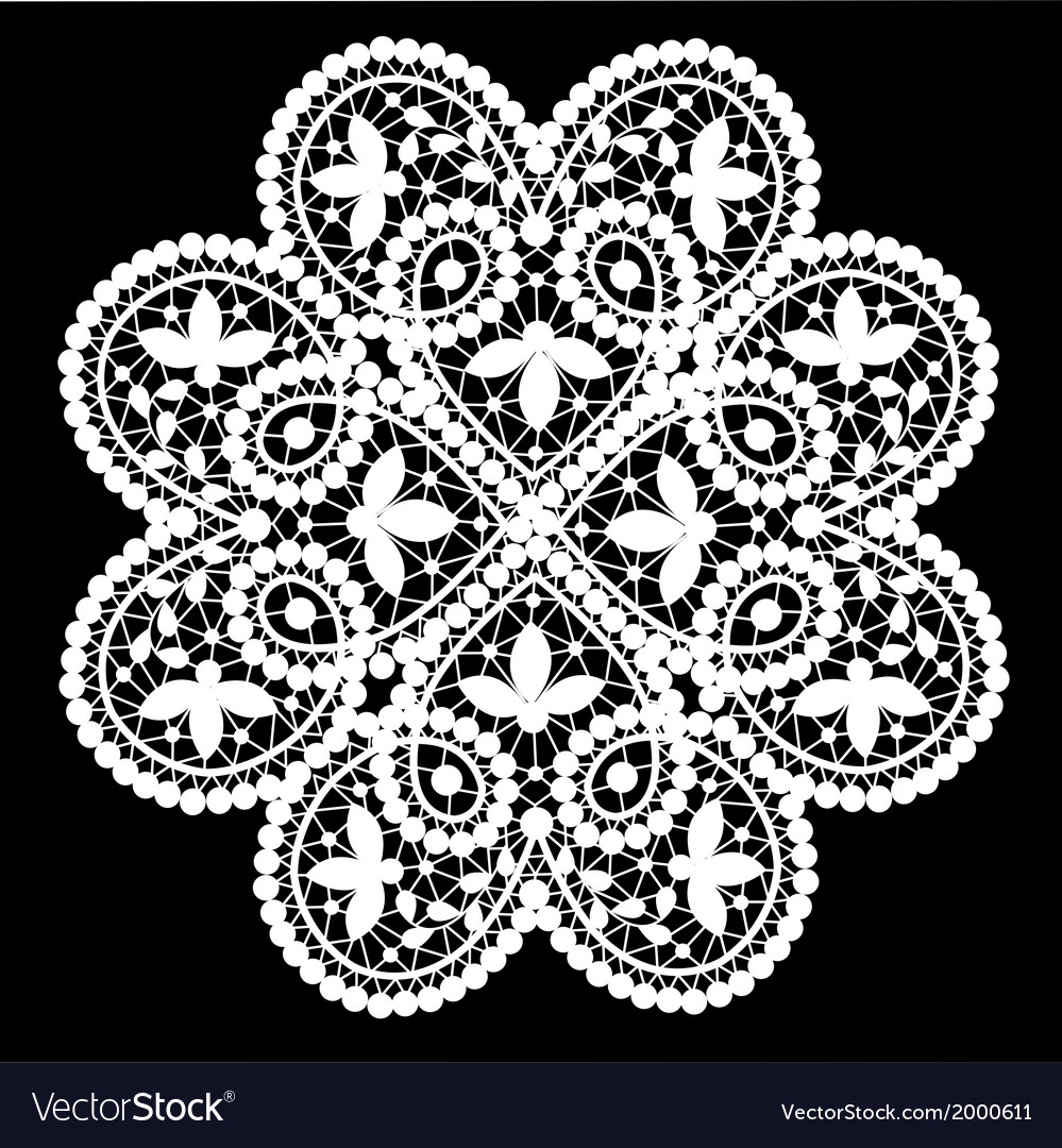 Lace doily Royalty Free Vector Image VectorStock