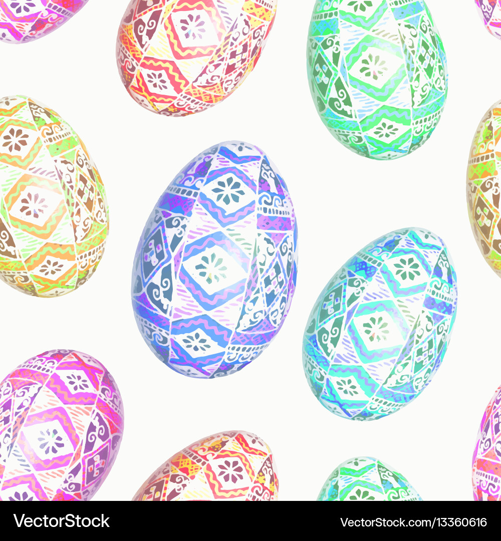 Easter eggs seamless pattern Royalty Free Vector Image