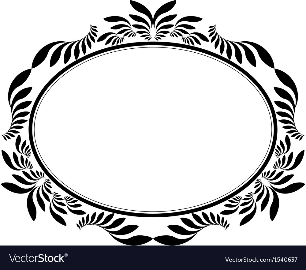 Frame oval Royalty Free Vector Image VectorStock