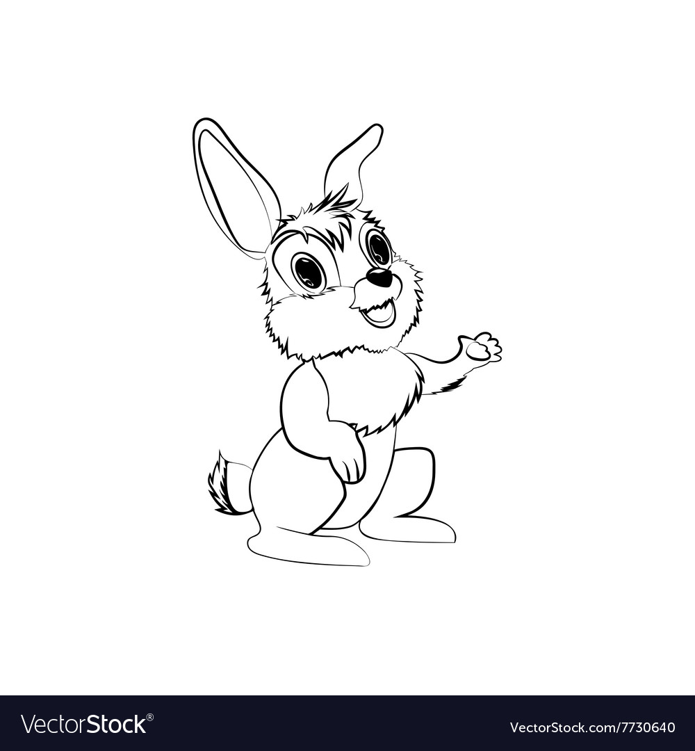 cartoon rabbit outline