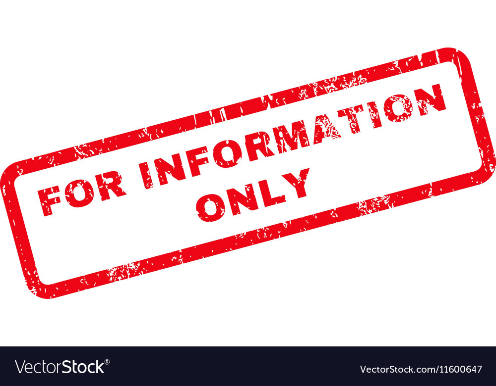 For Information Only Text Rubber Stamp Royalty Free Vector