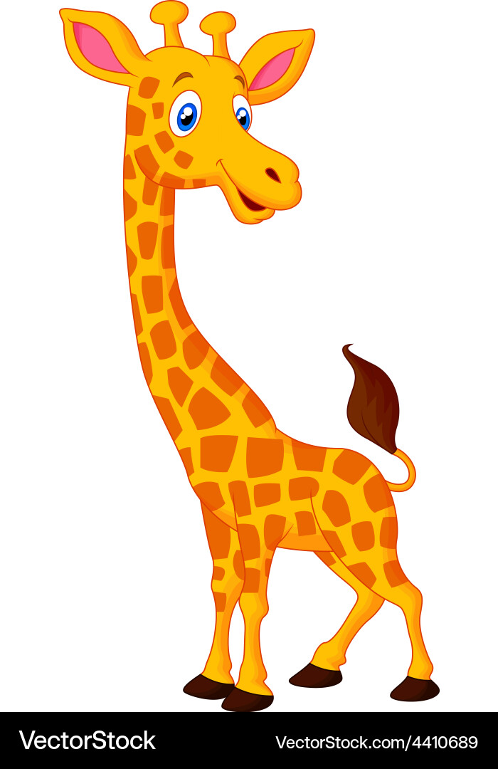 Cartoon giraffe Royalty Free Vector Image - VectorStock