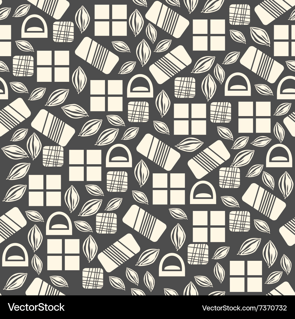 Seamless pattern with chocolate sweets isolated Vector Image