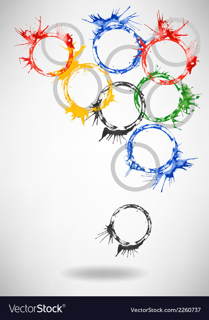 Vector Watercolor Rings Abstract Background Watercolor Rings Abstract Background Royalty Free Vector