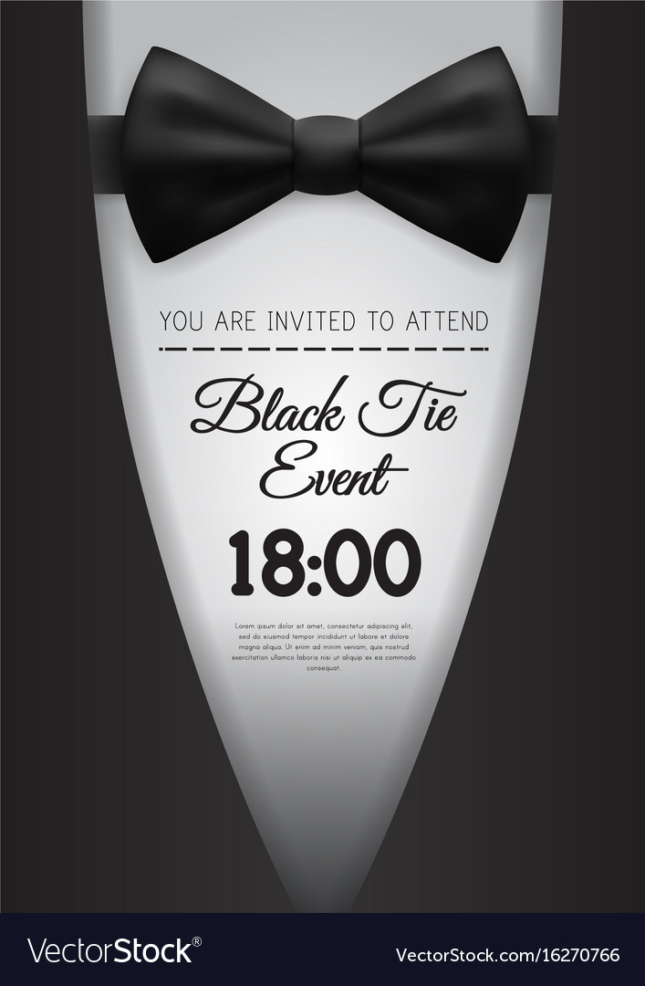black tie event invitation