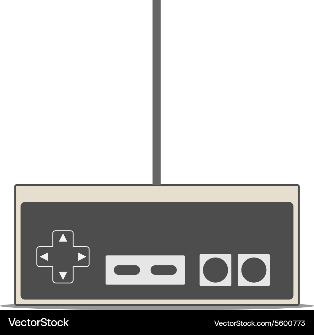 Gamepad flat Royalty Free Vector Image - VectorStock