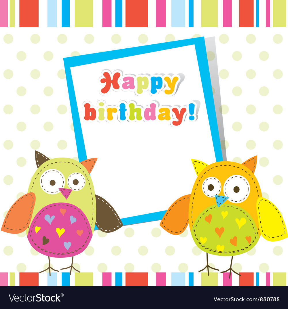 children birthday card royalty free vector image children card